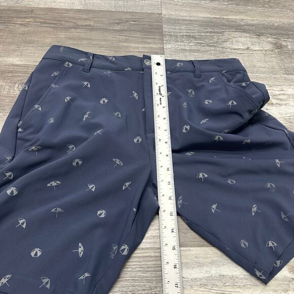 Puma x Arnold Palmer Umbrellas Blue Mens 32 AOP Performance Chino Golf Shorts - Picture 9 of 10